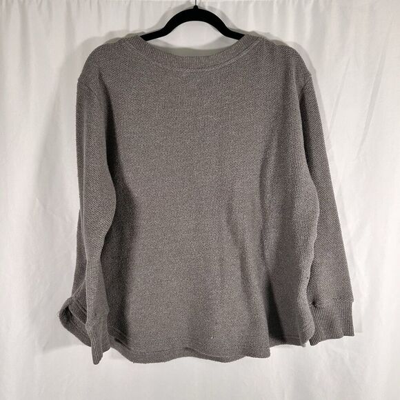 Jane Delancey Sweater Women's Xl Solid Grey Pullover Knit Long Sleeve Round Neck - Picture 8 of 8
